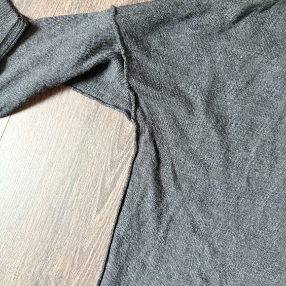 525 America Sweater Size Small Gray Solid Scoop Batwing Long Sleeve Wool 1912 - Picture 7 of 8